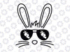 Bunny Face Easter Day Sunglasses Svg, Bunny With Glasses, Kid's Easter Design, Cute Easter Svg, Easter Svg, Easter Bunny Svg Dxf Eps Png