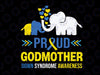 Proud Godmother Down Syndrome Awareness Svg, Blue Yellow Ribbon Svg, Down Syndrome Awareness Svg, The Lucky Few Svg, Png, Files For Cricut
