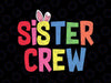 Easter Sister Crew Svg, Cute Bunny Matching Easter Day Rabbit Svg, Sister Crew Svg, Easter Bunny Svg, Spring, Svg Files For Cricut