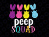Peep Squad Bunny svg, Easter Svg, Cute Easter svg, Easter Peeps svg, Kids Easter svg, Cricut, Silhouette cut file