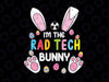 I'm The Rad Tech Bunny Svg, Cute Rabbit Easter Eggs Svg, Bunny Svg, Rabbit Svg, Cute Easter Day, Colorful Easter Egg Svg, Cricut Design