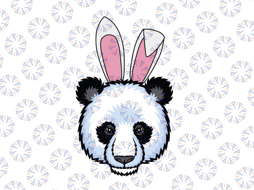 Funny Easter Bunny Svg, Panda Bear Svg, Cute Rabbit Svg, Kawaii Easter Pandas, Cute Easter Panda Bears Svg, Kawaii Easter