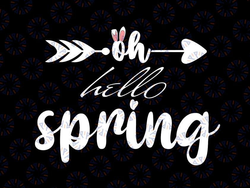 Hello Spring Svg, Happy Spring Svg, Happy Easter Svg, Easter bunny svg, Rabbit svg, Easter svg