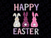 Happy Easter Cute Pink Leopard Plaid Flower PNG, Bunny Png, easter Bunny Png, Cute Easter Png, Leopard Bunny Bunny Rabbit Png