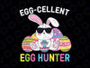 Kids Eggcellent Egg Hunt Svg, Easter Bunny Svg, Cricut Silhouette Dxf, Easter Teacher Shirt Svg