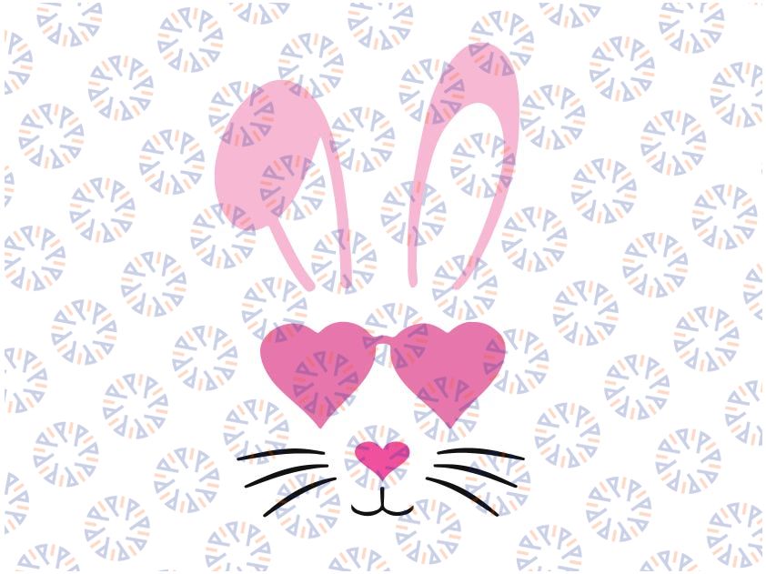 Bunny Face With Sunglasses Svg, Kids Easter Day Svg, Bunny With Sunglasses, Bunny With Glasses Svg, Kid's Design, Boy Easter Svg, Easter Svg