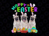 Three Pug Wearing Bunny Ear PNG, Pug Lover Happy Easter Png, Pug Dog Ears Easter Bunny Holiday Png, Rabbit Lover Funny Egg Png