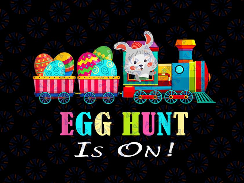 Kids Boys Easter Day Png, Egg Hunt Is On Png, Bunny Ear Train Png, Easter Egg Hunt Png, Easter Png Sublimation Designs