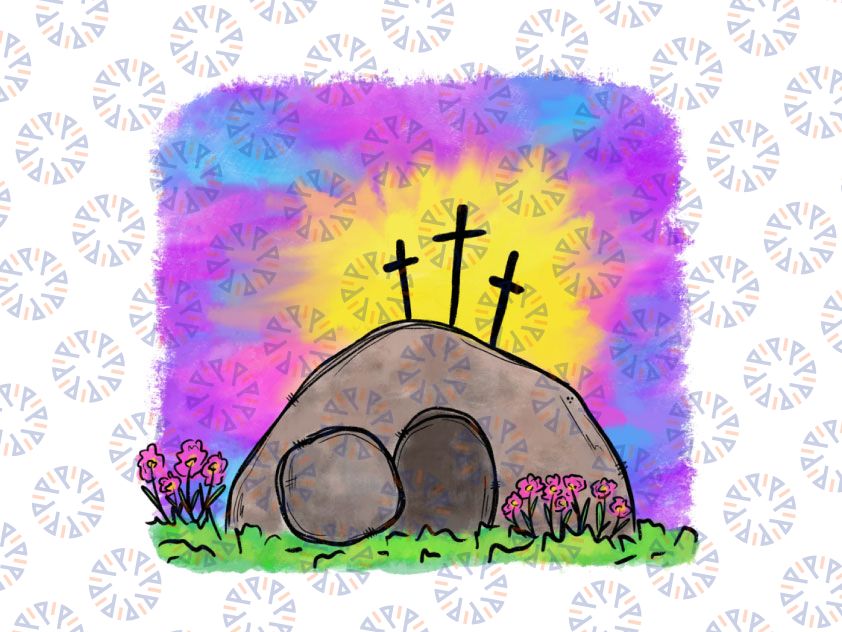 Tie Dye Jesus Cross Funny Christian Easter Day Png, Kids Printable Christian Easter Png, Religious, Bible Easter Png, PRINTABLE