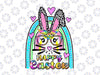 Easter Day Png, Cute Bunny Face Tie Dye Glasses Rainbow Png,  Easter Bunny Png, Easter Png, Bunny Png, Easter party Png