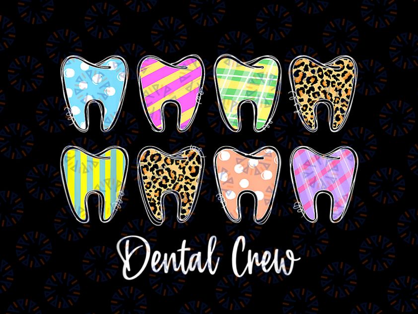 Dental Crew Cute Teeth Leopard Png, Happy Easter Day Christians Png, Happy Easter Dental Crew Png, Funny Cute Rabbit Bunny Dentist Crew Png