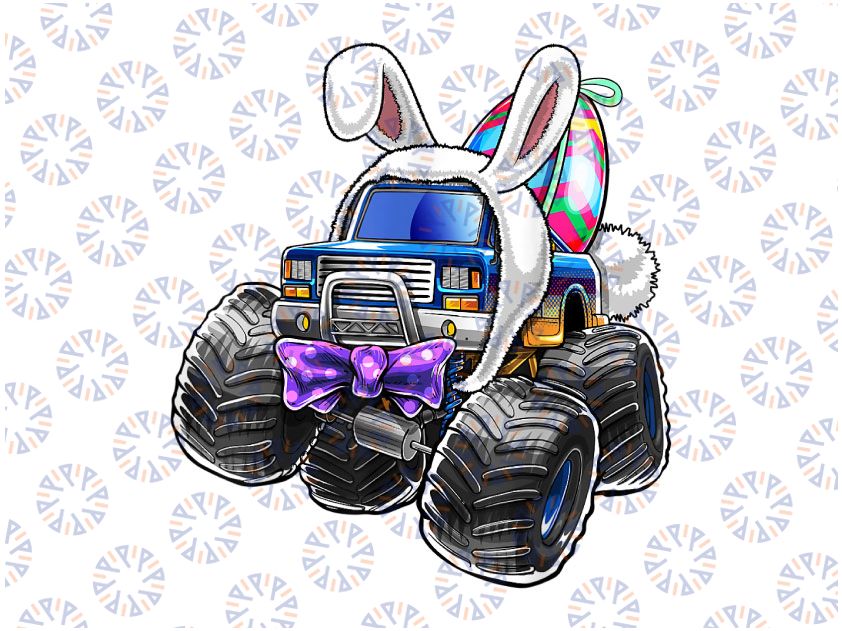 Happy Easter Monster Truck Png, Easter Bunny Egg Boys Png, Happy Easter Cut Files, Easter Eggs Truck Png, Bunny Clipart, Kids Shirt Design