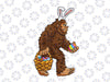 Easter Bigfoot With Egg Basket Png, Funny Boys Kids Sasquatch Png, Bunny Bigfoot Happy Easter Bigfoot Lover png Sublimation