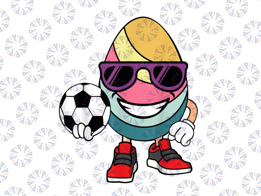 Football Player Egg Easter Day Png, Funny Sports Boys Kids Png, Happy Easter Football Png, Football Lover Easter Png