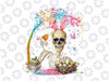 Skull Bunny Ears Rabbit Png, Easter Egg Kids Easter Day Png, Easter Skellies PNG Print, Holiday, Skeleton Bunny Eggs Basket Sublimation