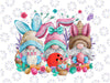 Happy Easter Eggs Bunny Png, Gnomes Bowling Lover Easter Png, Easter Bunny Gnomes PNG Easter Gnome Bunny Eggs Basket Sublimation