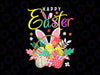Happy Easter Egg Basket Bunny Ears Png, Easter PNG, Happy Easter PNG, Egg Basket, Digital Download, Sublimation Design