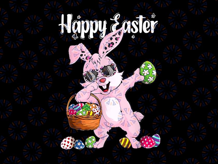 Dabbing Rabbit Easter Day PNG, Eggs Bunny Dabbing Png, Easter Png, Dabbing Easter Bunny Png, Easter Gifts, Easter Egg Hunt Png