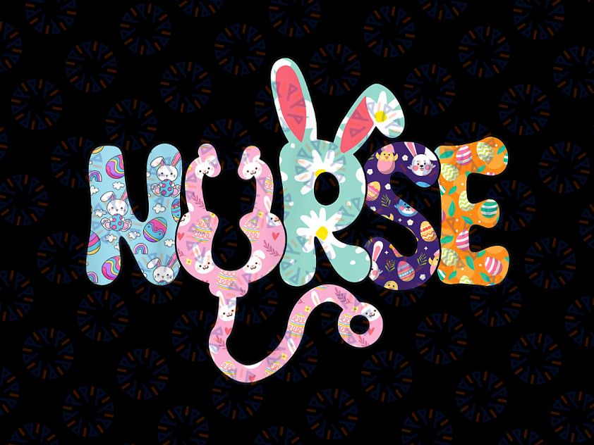 Stethoscope Scrub Nurse Life Png, Easter Day Cute Bunny Png, Easter Nurse sublimation designs download