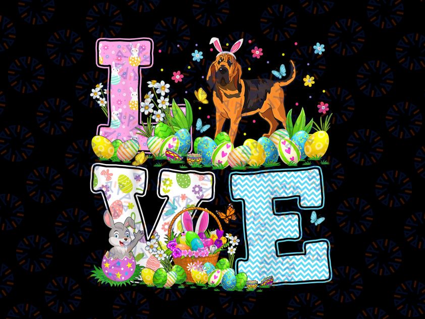 Bloodhound Dog Easter Egg Png, Hunt Funny Love Bloodhound Easter Png, Bloodhound Easter Png, Happy Easter Sublimation