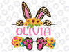 Personalized Easter Bunny Name Frame Png, Easter Day Leonpard Png, Customize Easter Bunny Png, Sublimate Designs Download