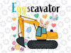 Construction Excavator Easter Day Egg Hunt Png, Eggs-Cavator Construction Easter Png, Excavator Sublimation Png, Digital Download