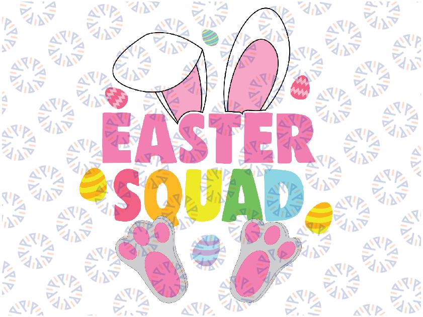 Easter Squad Family Matching Easter Day Bunny Egg Hunt Group Svg, Easter Squad Svg, Easter Bunny , Digital Dowload