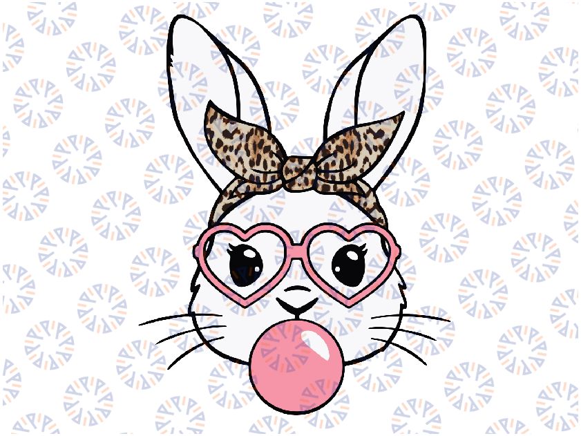 Bubble Gum Bunny Png, Bunny png, Bubble Gum png, Easter Day Png, Sublimation Designs downloads