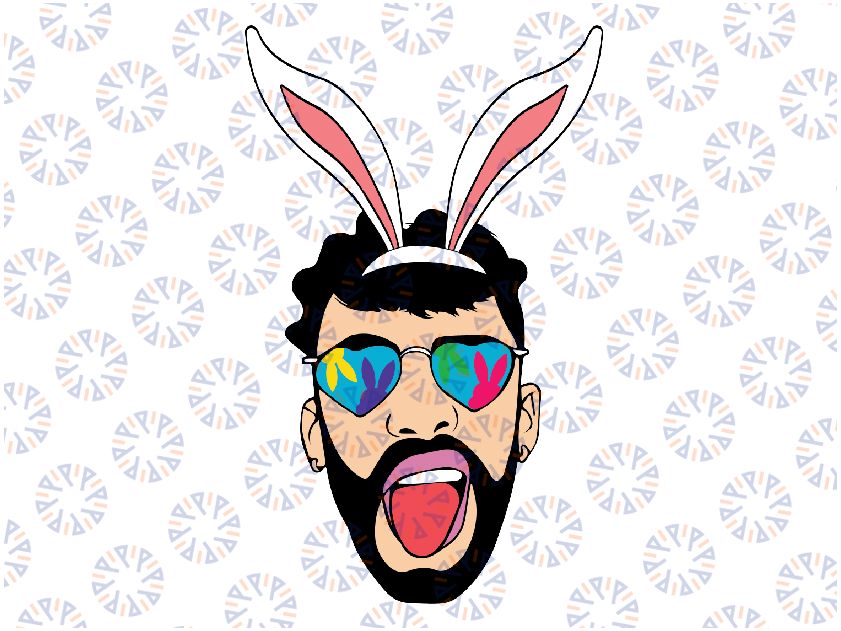 Bad Bunny Easter Sunglasses SVG, Baby Benito Easter SVG PNG DXF EPS, Easter Day, digital Download