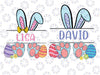 Easter Bunny Custom Name Frame PNG, Sublimation Design Download, Easter Bunny PNG, Customize, Easter Rabbit PNG, Sublimate Designs Download