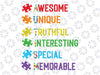 Autism Awesome Unique Special Autism Awareness Month Svg, Puzzle Piece Autism Png, Easter Day, Digital Download