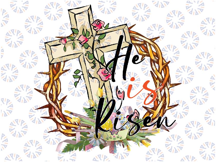 He Is Risen Cross Je-sus Easter Chris-tians Leopard Png, He Is Risen Cross Png, Easter Je-sus Png, Easter Is for Je-sus Png, Digital Dowload