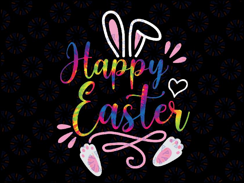 Happy Easter Bunny Rabbit Face Tie Dye Easter Day Png,  Funny Easter Day Png, Happy Easter Tie Dye Png, Digital Download