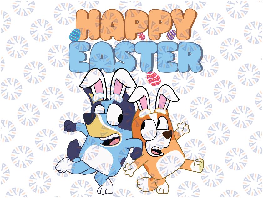 Happy Easter Funny Sublimation Blue Dog Design, Funny Easter Svg, Easter Bunny Png, Easter Day Sublimation, Easter Eggs Svg