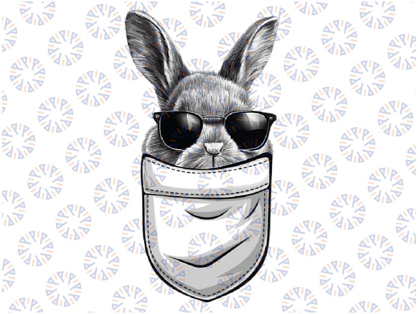 Bunny Happy Easter Bunny Pocket Easter Png, Easter Bunny Png, Happy Easter Png, Digital Download