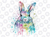 Colorful Easter Bunny Face Artsy Style Png, Colorful Easter Bunny Png, Happy Easter Day, Digital download