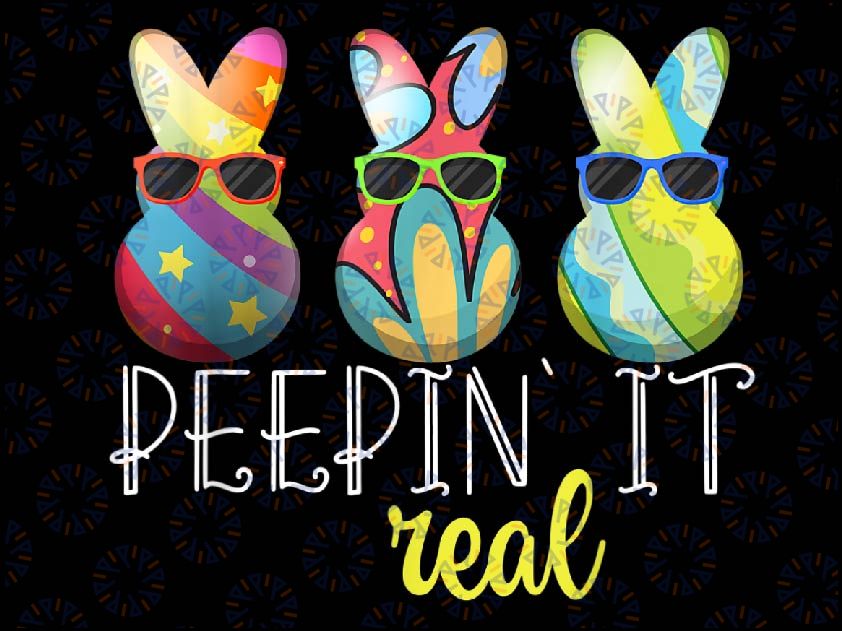 Happy Easter Bunny Egg Hunt Funny Easter Day Peepin' It Real Png, Peepin It Real Png, Bunny Easter Day Png, Digital Download