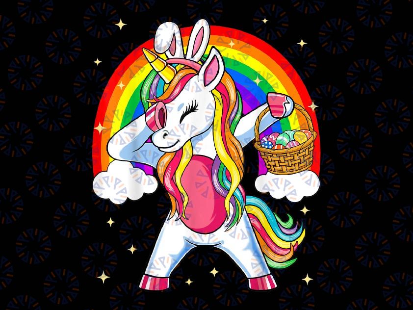 Easter Unicorn With Eggs Happy Easter Png, Rainbow Unicorn Easter Day Png ,Unicorn Easter Eggs Png, Easter Day, Digital Download