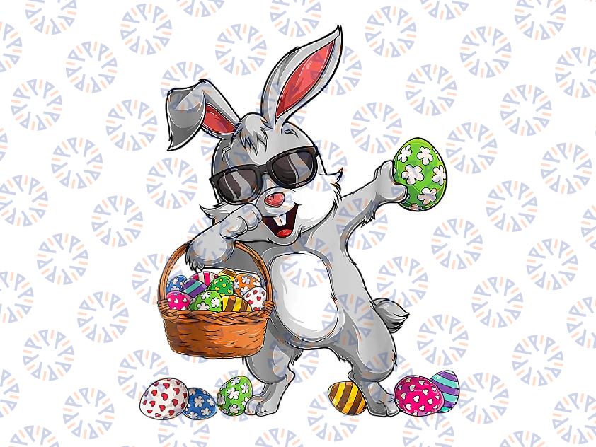 Dabbing Rabbit Easter Day Eggs Png, Dabbing Bunny Easter Png, Eggs Dab Easter Day Png, Easter Day, Digital Download