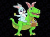 Easter Bunny Riding Dinosaur T Rex Easter Egg Png, Cute Bunny Png, Easter Day Png, Digital Download