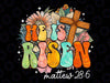 Groovy He Is Risen Cross Je-sus Religious Easter Ch-ris-tians Png, Spring Florals Easter Ch-ris-tians Png , Easter Day, Digital Download