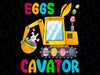 Eggs Cavator Happy Easter Funny Excavator Hunting Egg Png, Easter Bunny png, Bunny Ears, Kids Easter gift, Digital Download