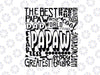 PaPaw SVG, Grandfather SVG, typography word art, Grandpa Dad Super Paw Greatest Man Sublimation - Cut File svg  Design SVG, Eps, Dxf, Png