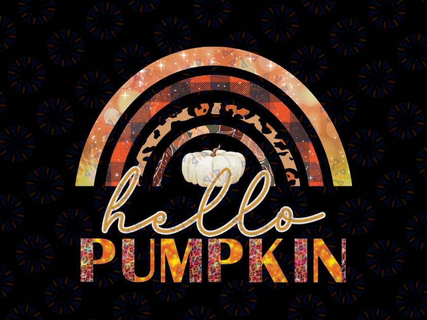 Hello pumpkin rainbow png, Fall rainbow png, Leopard rainbow sublimation design, Fall Png Designs, Autumn Png Printing, Digital Download