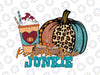 Pumpkin Spice Junkie for sublimation, Fall Pumpkins png, Pumpkins leopard png, Autumn Png Printing, Digital Download