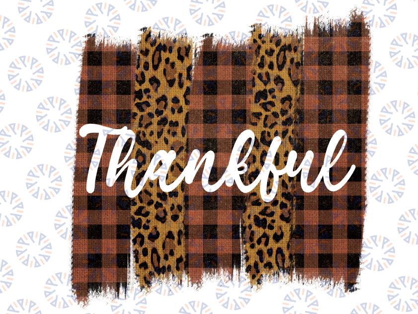 Thankful brushstroke Print File for Sublimation,thankful,thanksgiving clipart, Fall Sign, Autumn Png Printing, Digital Download