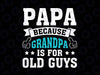 Papa Because Grandpa Is For Old Guys Svg, Funny Father's Day Svg, Fathers Day Gift, Papa Svg Png