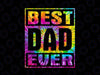 Best Dad Ever PNG Vintage Tie Dye Png, Funny Fathers Day Png Fathers Day Png