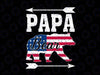 Papa Bear American Flag 4th Of July Png, Father's Day Gift Dad Png, Papa Bear Png