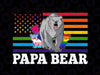 Papa Bear Svg, LGBT Pride Gay Lesbian Svg, Father's Day Svg, Free Dad Hugs Papa Bear LGBTQ Gay Pride Fathers Day Svg